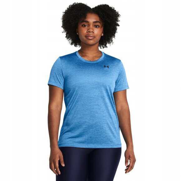 Under Armour Women's Tech Twist Short Sleeve Shirt Viral Blue/Black, X-Small - Picture 1 of 1